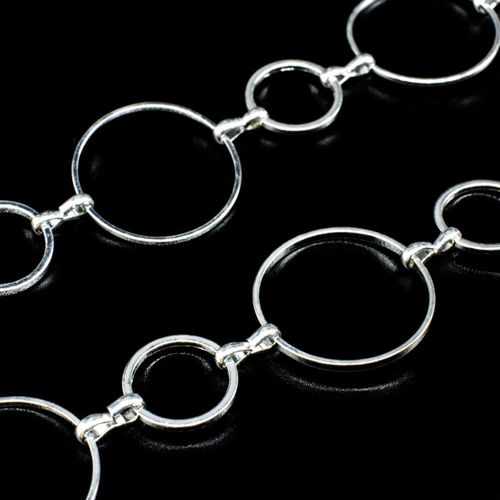 Silver Plated Chain Ring 20mm & 12mm 1 metre for jewellery making