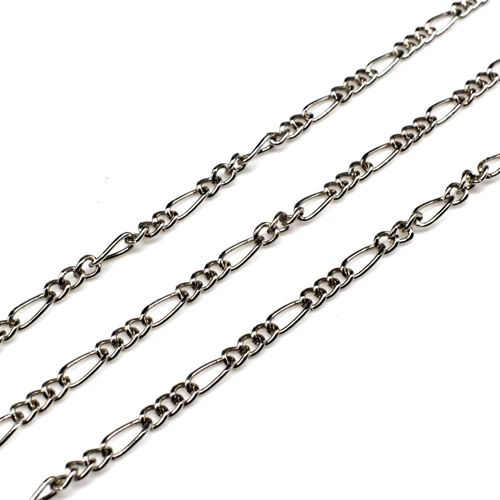 Chain Rhdoium Plated Oval Twist 12x3mm 1 metre for jewellery making