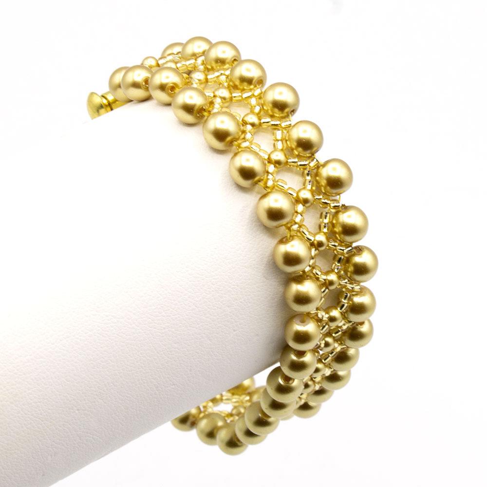 Serenity Bracelet ivory topaz bracelet making kit — DIY set with beads and instructions for creating handmade jewelry