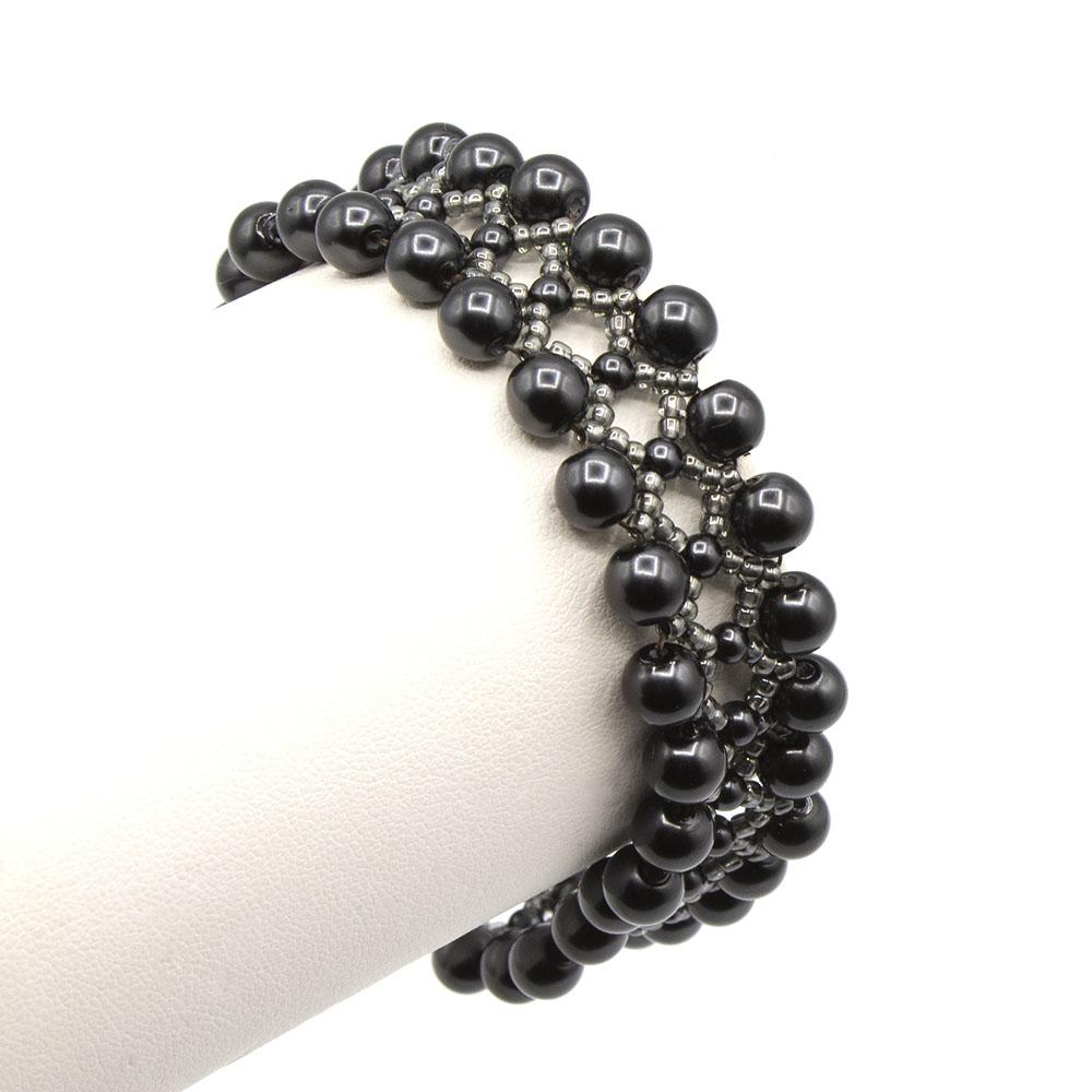 Serenity Bracelet charcoal smoke bracelet making kit — DIY set with beads and instructions for creating handmade jewelry