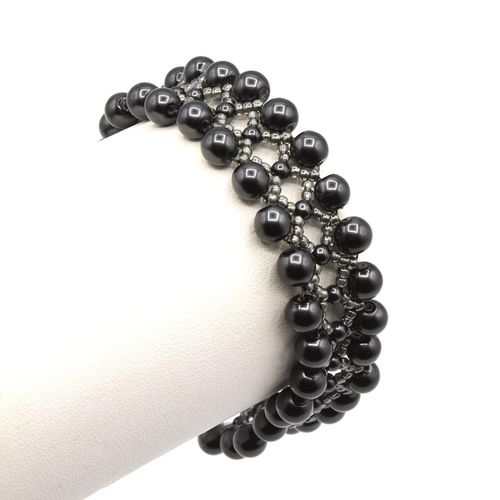 Serenity Bracelet charcoal smoke bracelet making kit — DIY set with beads and instructions for creating handmade jewelry