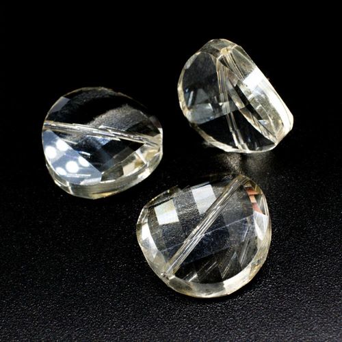 18mm crystal beads smokey grey, pack of 6 — faceted for jewelry making and beadwork