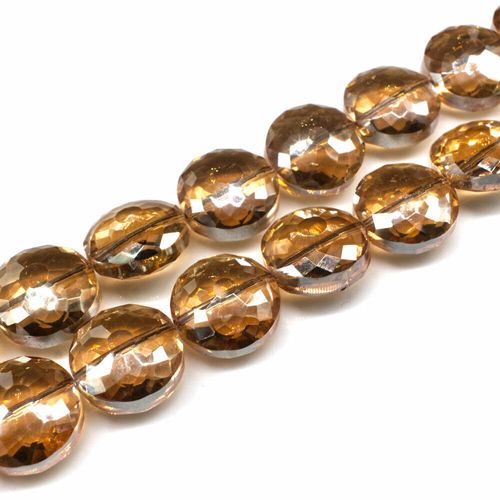 14mm crystal beads, pack of 8 — faceted for jewelry making and beadwork