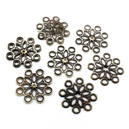 Iron Bronze Connector Disc 19mm 50pcs for jewellery making