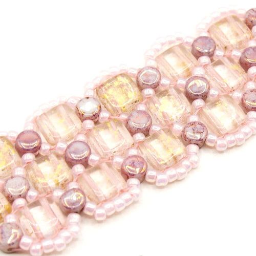Kali Bracelet rose pink bracelet making kit — DIY set with beads and instructions for creating handmade jewelry