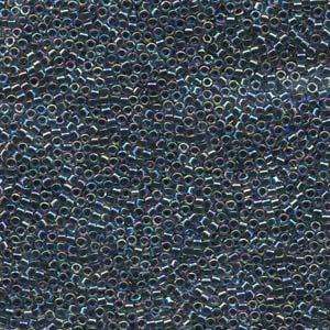 size 11 Miyuki Delica seed beads db086 lined dark blue ab 5g — 5g pack, premium Japanese cylinder beads perfect for bead weaving, embroid…
