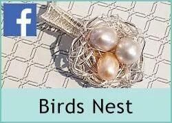 Birds Nest Pendant silver jewelry making kit — DIY set with beads and instructions for creating handmade jewelry
