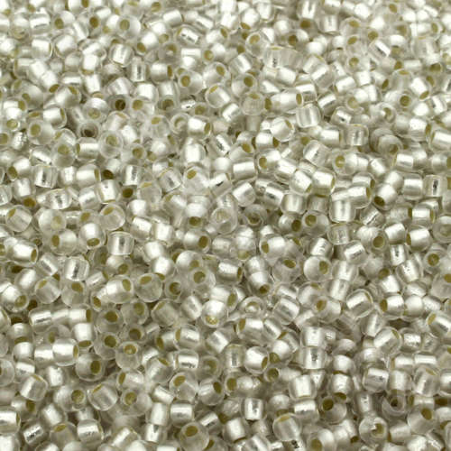 Toho Size 11 Seed Beads 10g - Silver Lined Frosted Crystal