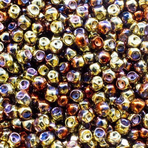 Czech Preciosa Mushroom Bead 4mm 40pcs Copper Gold for jewellery making