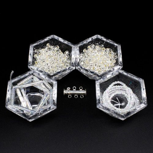 BC WK 24 Tubular Bracelet Crystal Silver 5mm for jewellery making