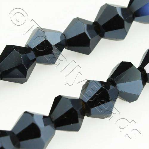 6mm crystal bicone beads hematite — faceted for jewelry making and beadwork
