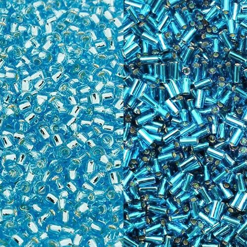 Primrose Bauble Zoom 27/6 aqua teal jewelry making kit — DIY set with beads and instructions for creating handmade jewelry