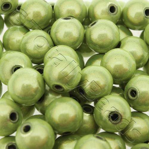 10mm Miracle acrylic round beads 10mm round lime green 40pcs — pack of 40, reflective 3D-effect beads ideal for jewelry making, crafts, a…