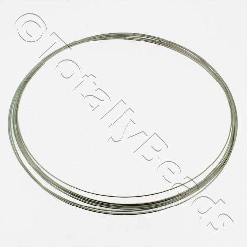 Necklace Memory Wire 10 Loops - Silver Plated