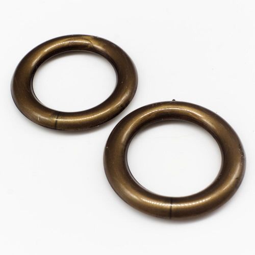 Acrylic Antique Bronze Ring 34mm 8pcs for jewellery making