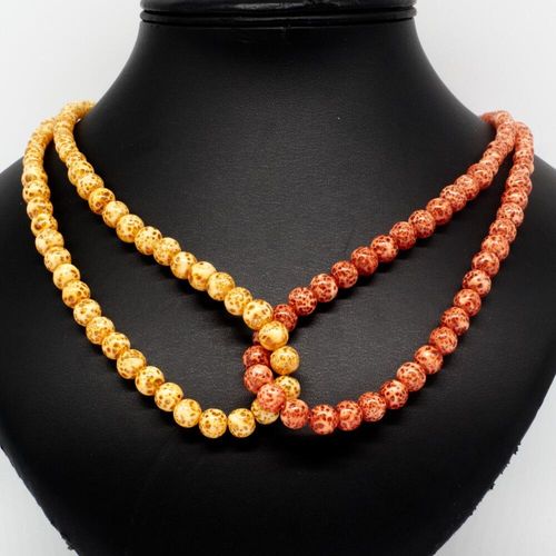 Summer Speckle Necklace mimosa necklace making kit — DIY set with beads and instructions for creating handmade jewelry
