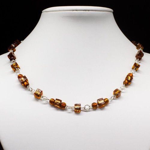Georgia Necklace caramel necklace making kit — DIY set with beads and instructions for creating handmade jewelry
