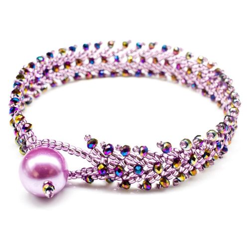 St Petersberg Chevron Bracelets grape bracelet making kit — DIY set with beads and instructions for creating handmade jewelry