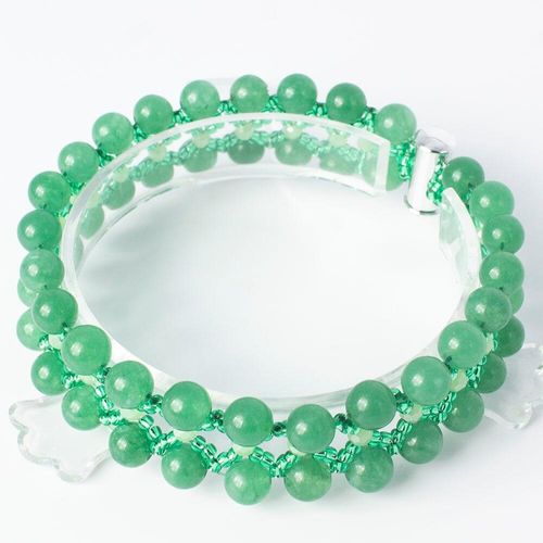 Serenity Gemstone Bracelet green aventurine bracelet making kit — DIY set with beads and instructions for creating handmade jewelry