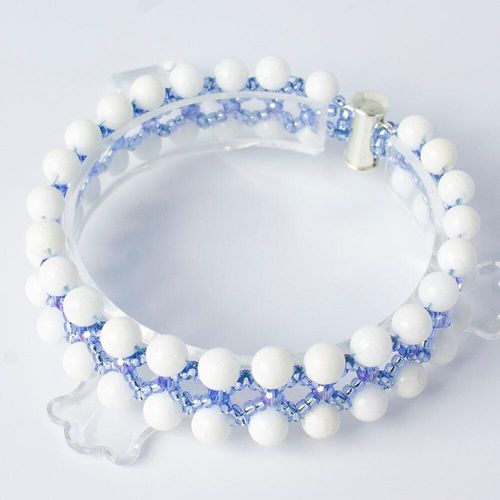 Serenity Gemstone Bracelet white onyx bracelet making kit — DIY set with beads and instructions for creating handmade jewelry