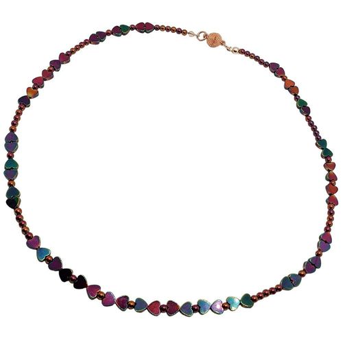 Hematite Heart Jewellery mermaid pink jewelry making kit — DIY set with beads and instructions for creating handmade jewelry