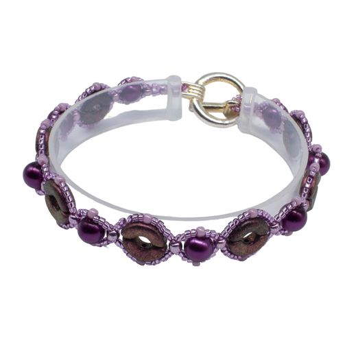 Puca Pepa Jewellery Metallic Dark Violet 6mm for jewellery making