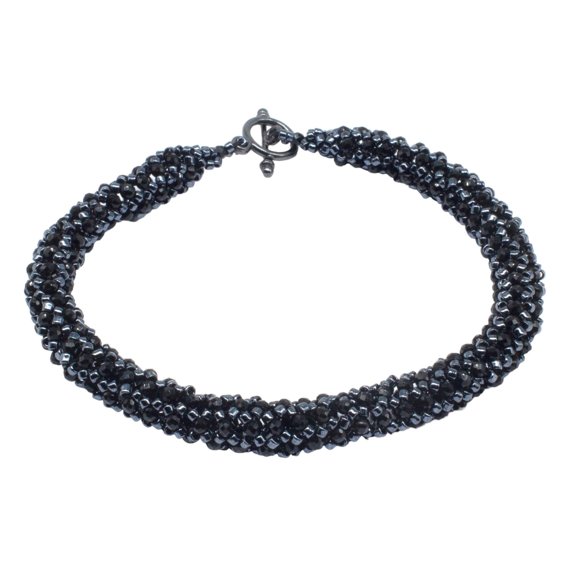 Faye Tubular Jewellery jet hematite jewelry making kit — DIY set with beads and instructions for creating handmade jewelry