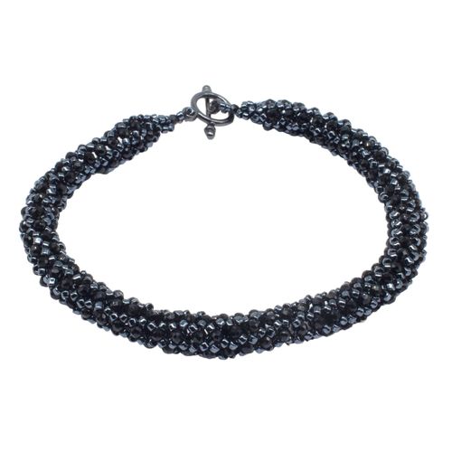 Faye Tubular Jewellery jet hematite jewelry making kit — DIY set with beads and instructions for creating handmade jewelry