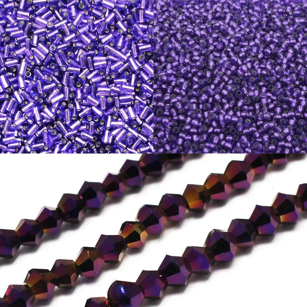 BC 24 WK22 Inter Crystal Bracelet Purple Iris 4mm for jewellery making