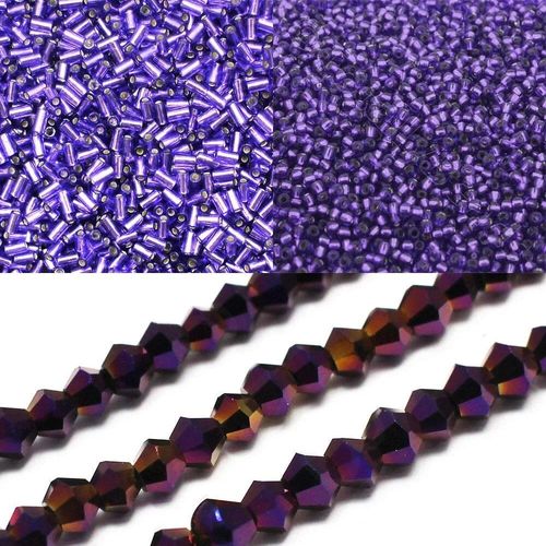 BC 24 WK22 Inter Crystal Bracelet Purple Iris 4mm for jewellery making