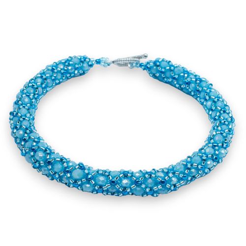 Letizia Crystal Jewellery Makes 2 opal aqua jewelry making kit — DIY set with beads and instructions for creating handmade jewelry