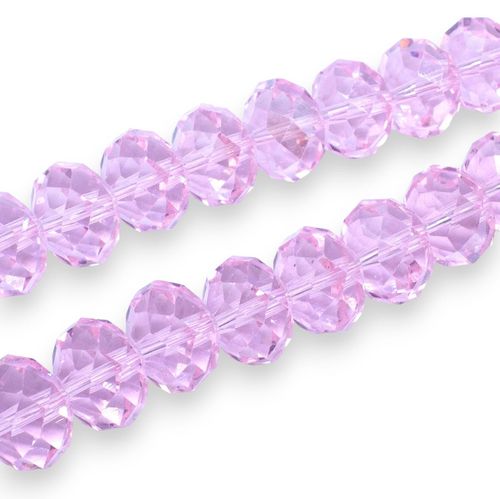 14mm crystal beads pink, pack of 16 — faceted for jewelry making and beadwork