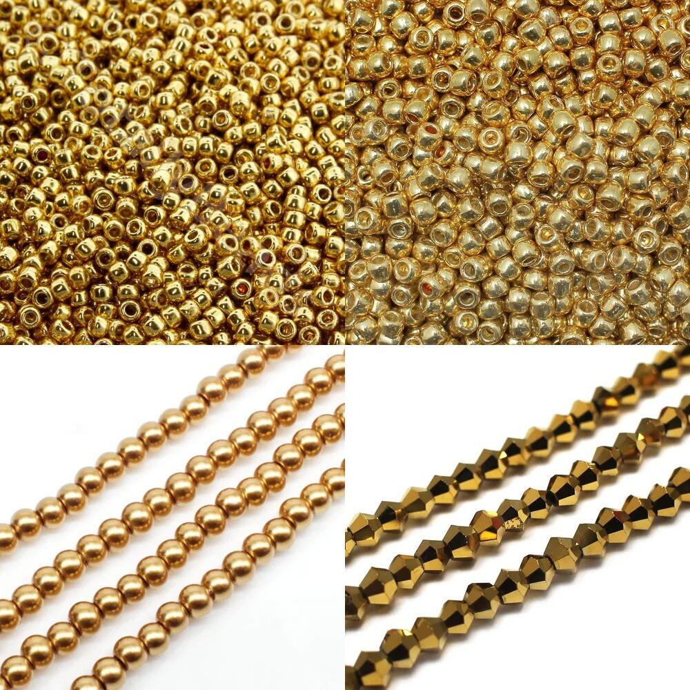 BC24 WK27 Double Mod Raw Bracelet Gold 4mm for jewellery making