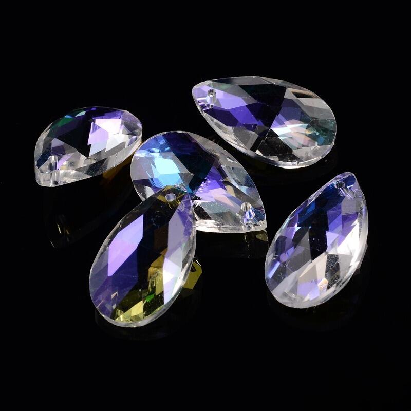 Crystal Drop Pendant 22mm Clear AB for jewellery making