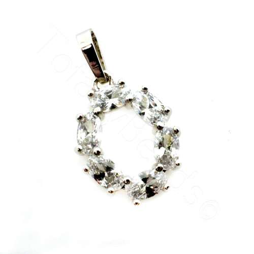 CZ Pendant Oval 14mm