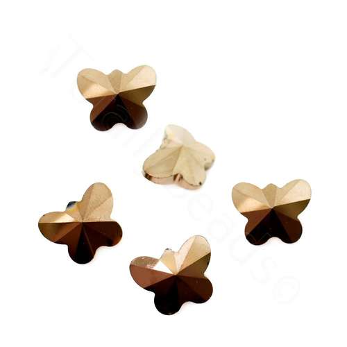 12mm crystal beads bronze 14x12mm, pack of 8 — faceted for jewelry making and beadwork