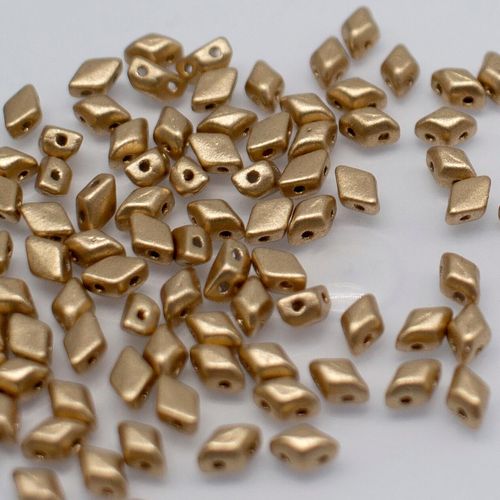 6x4mm 10g Czech glass Rulla beads mat. met flax — two-hole beads for jewelry making and bead weaving