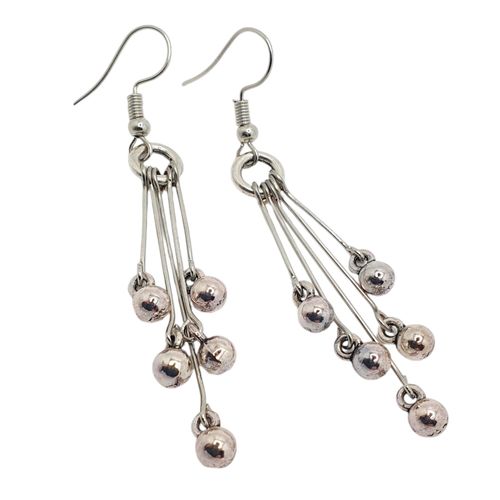 Jingle Earrings 2 Pairs antique silver earring making kit — DIY set with beads and instructions for creating handmade jewelry
