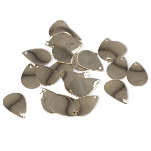 Metal Charm Petal 14mm 20pcs Gold for jewellery making