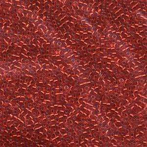size 11 Miyuki Delica seed beads silver lined red db602 5g — 5g pack, premium Japanese cylinder beads perfect for bead weaving, embroider…
