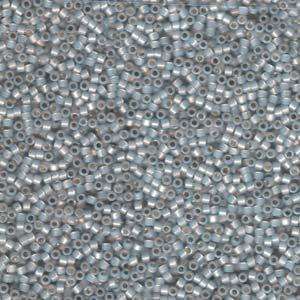 size 11 Miyuki Delica seed beads silver lined light smoke opal db1455 5g — 5g pack, premium Japanese cylinder beads perfect for bead weav…