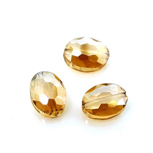 12mm crystal beads gold champagne, pack of 10 — faceted for jewelry making and beadwork