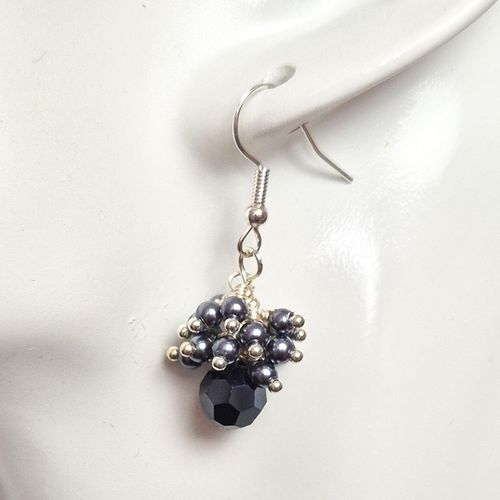 Beverley Cluster Earring 3 Pairs hematite earring making kit — DIY set with beads and instructions for creating handmade jewelry