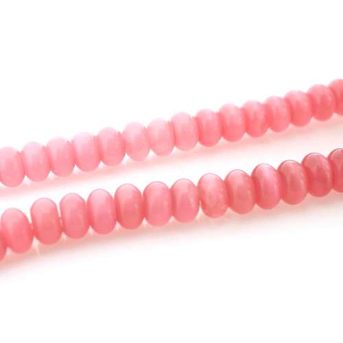 Cats Eye Beads - Rondelles 8x5mm - Light Pink
