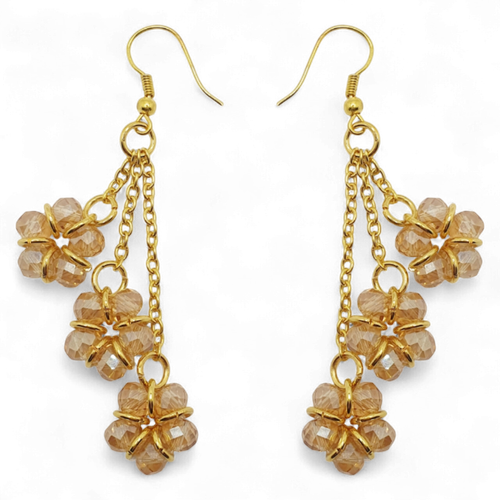 Belinda Crystal Earrings 3 Pairs Auburn for jewellery making