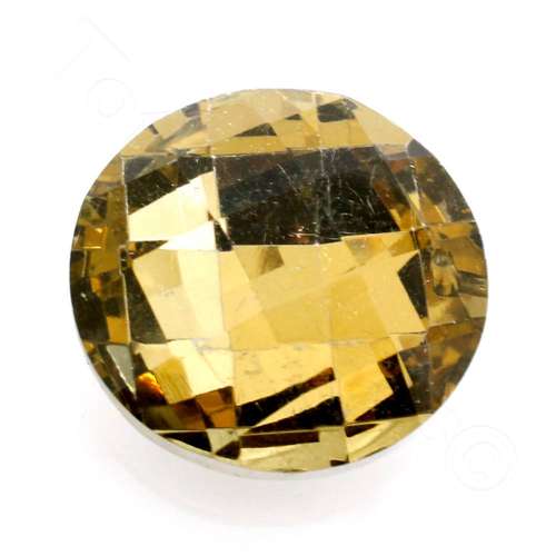 Crystal Pendant - Disc 30mm - Square Cut Coffee B