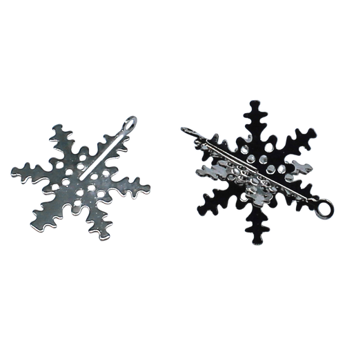 Interlocking Star 20mm Rhodium 10pcs for jewellery making