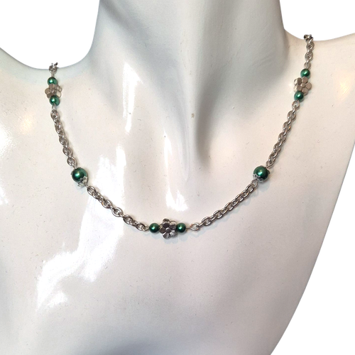 Kelsey Chain Necklaces (5) Moss Grey 4mm for jewellery making