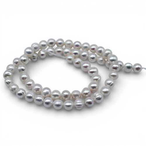 Freshwater Pearls 6 7mm Potato White 14" String for jewellery making