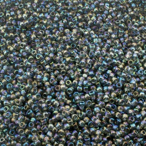 Toho Size 11 Seed Beads 10g Trans Rainbow Black Diamond 6mm for jewellery making
